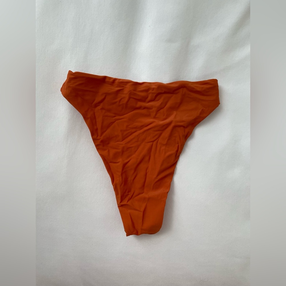 Jluxlabel Orange High Waist Bikini Bottoms - size M